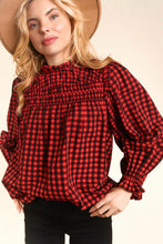 Load image into Gallery viewer, Christmas Gingham Gal Top -Multiple Colors-lo