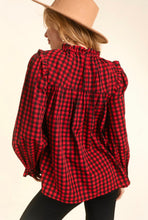 Load image into Gallery viewer, Christmas Gingham Gal Top -Multiple Colors-lo