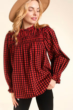 Load image into Gallery viewer, Pre-order: Christmas Gingham Gal Top -Multiple Colors-