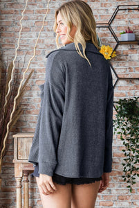 The Completer Top in Charcoal