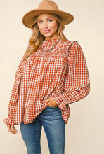 Load image into Gallery viewer, Fall Gingham Gal Top -Multiple Colors-