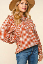 Load image into Gallery viewer, Fall Gingham Gal Top -Multiple Colors-