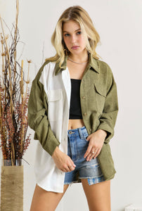 In My Olive Phase Shacket -PLUS-