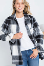 Load image into Gallery viewer, Plaid Shacket in Black
