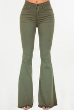 Load image into Gallery viewer, The Distressed Bell Bottoms in Olive