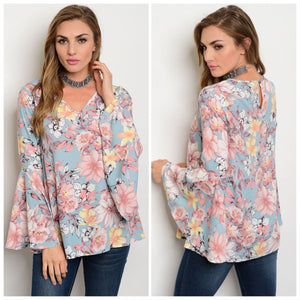 It's All or Nothing Bell Sleeve Top