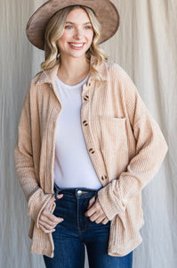 The Completer Top in Tan -PLUS-