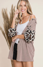 Load image into Gallery viewer, Leopard Dreams and Fall Things Button-Up in Mocha