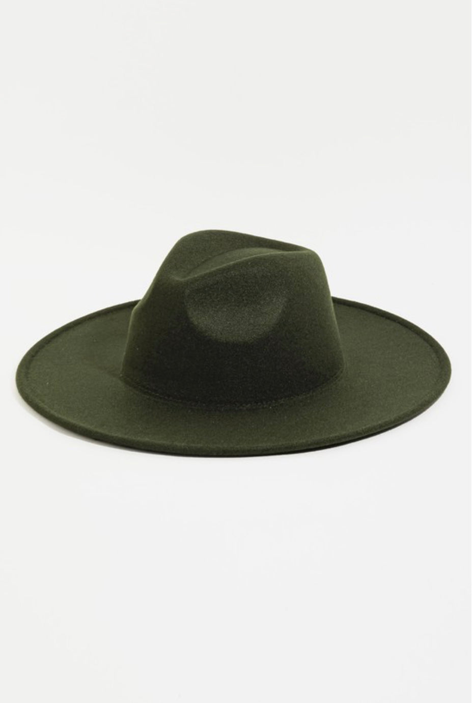 Wide Brim Hat in Hunter Green