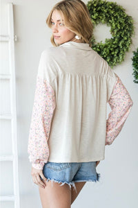 Flowers and Cream Shacket -PLUS-