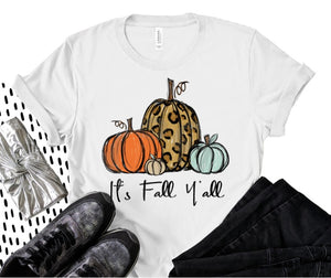 It's Fall Y'all Tee in White