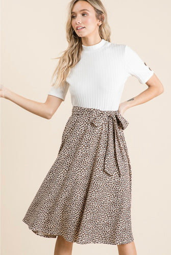 In Love Leopard Midi -PLUS-