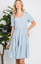Load image into Gallery viewer, The Effortless Short-Sleeve Dress in Blue