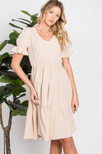 Load image into Gallery viewer, The Effortless Short-Sleeve Dress in Taupe