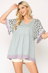 The Bless Your Heart Top in Dusty Mint