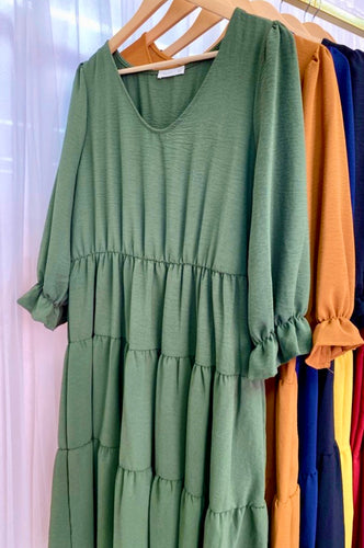 The Effortless Dress in Olive